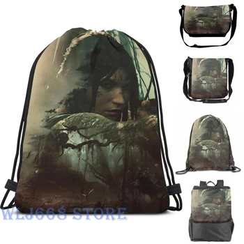 

Funny graphic print shoulder Bags women Shadow of the Tomb Raider Poster 2018 Single shoulder backpack travel for men Gym Bag
