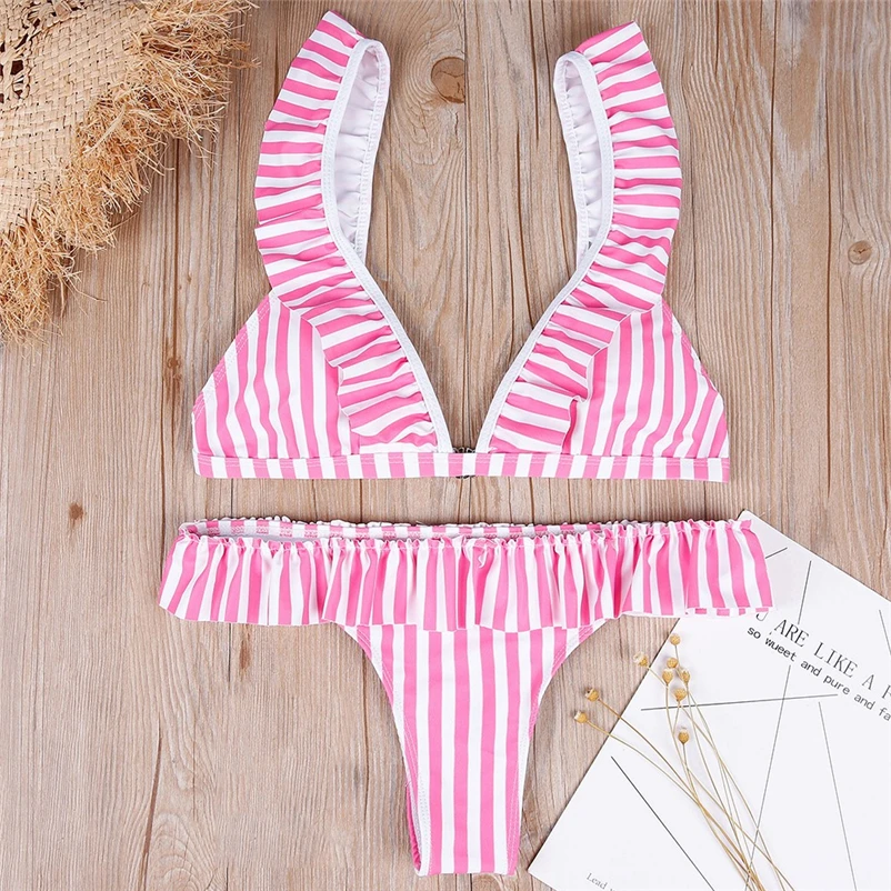

Sexy High Waist Bikini Women Swimwear Push Up Swimsuit Ruffle Bathing Suit Polka Dot Biquinis Summer Beach Wear #4JN11 #N #N