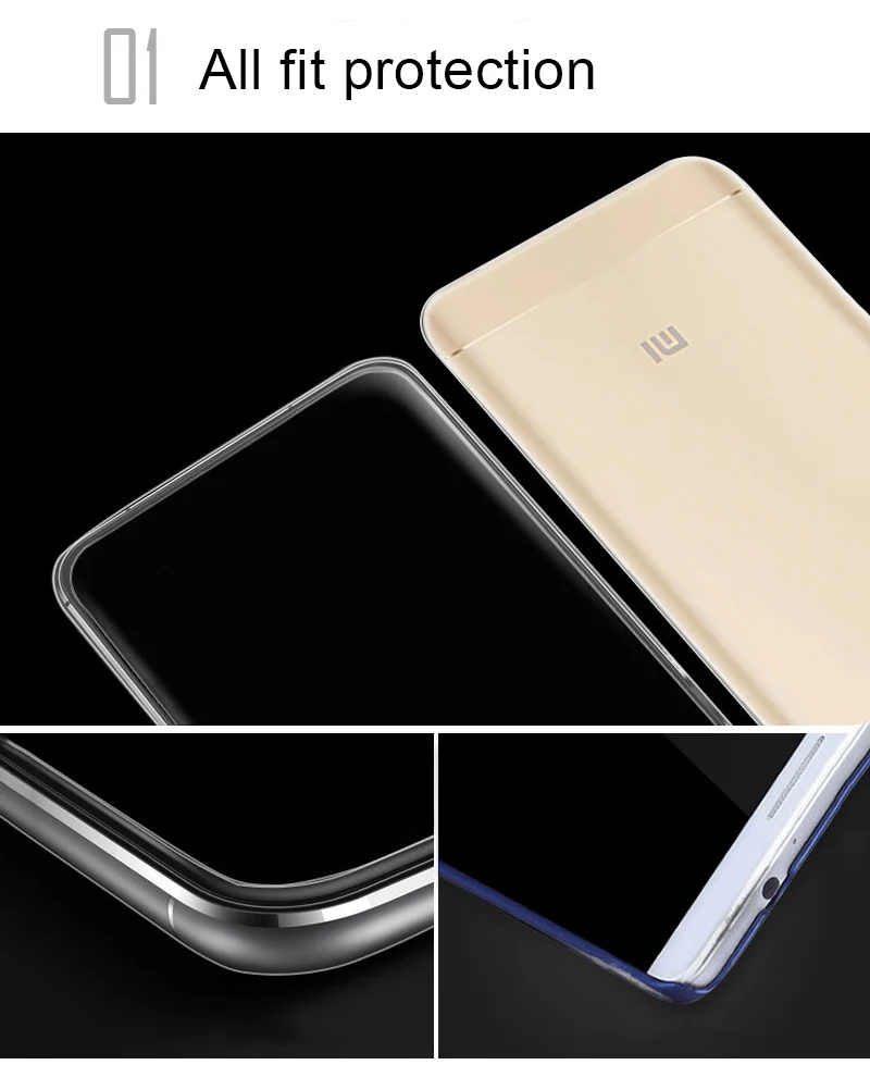 TOMKAS Silicone TPU Case For Xiaomi Redmi 4 4X Mi 5 5X 6 Cases Cover Transparent Fitted Case For Xiaomi Redmi Note 4 Case        (2)