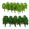 40 Pieces 8cm 1:150 N Scale Plastic Model Trees Railroad Landscape Scenery  model trees to decorate building model, roadway, 4