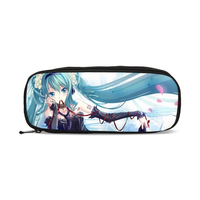 

Fashion Hatsune Miku Cartoon Pencil Case Cute Anime Prints Girls Canvas Pen Purse New Organizer Wallet Children School Supplies