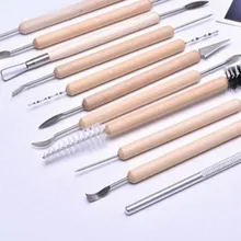 11 шт./компл. керамический чайник ремесло инструмент мягкая глина Сделай Сам приспособления для формы ручная керамика резьба Двусторонняя нержавеющая сталь радий knifetools