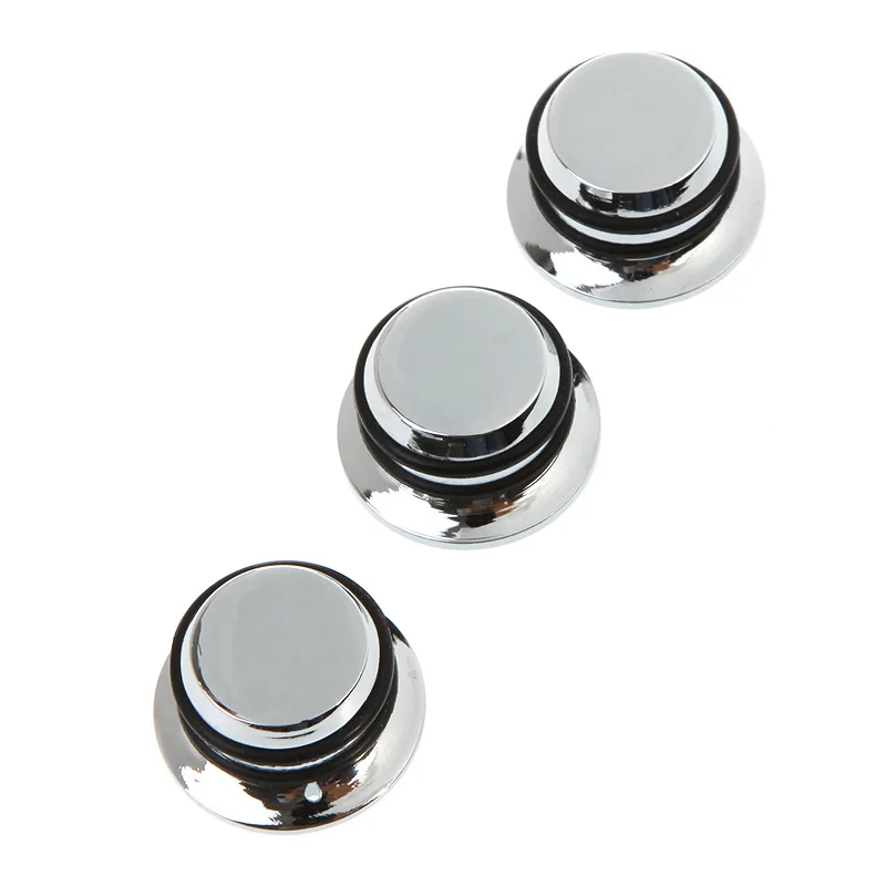 Hot Sale 3PCS Chromed Metal Knobs Hat Tone Volume Replacement Guitar