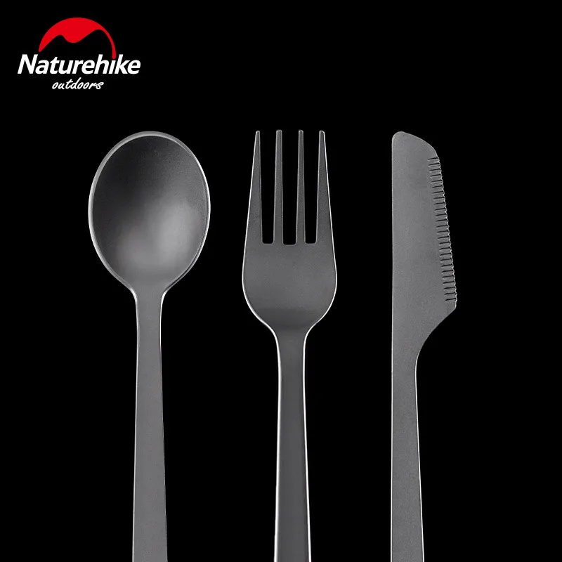 Naturehike походная Титановая посуда портативная легкий нож вилка ложка для улицы
