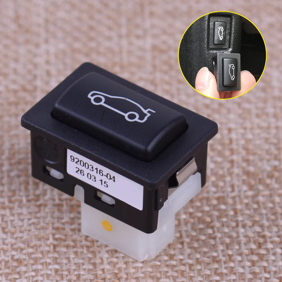 Best CITALL Car Trunk Black Plastic 3 Pin Unlock Switch Push Button Fit For BMW F10 F11 F20 F30 F35 F18 E84 61319200316