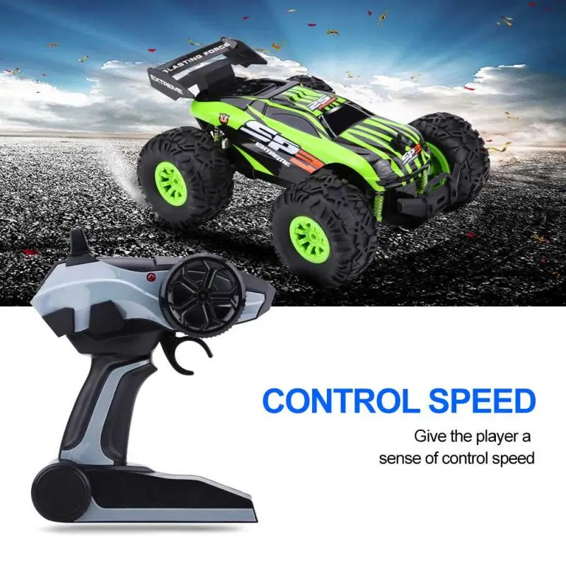 RC toy 2.4GHz Remote Control 4CH Two Wheel Drive Car Truck 118 RC Model Vehicle Toy Green 15KM