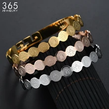Bracelet amulette vierge marie pour femme, bijou rond en acier inoxydable, 3 couleurs