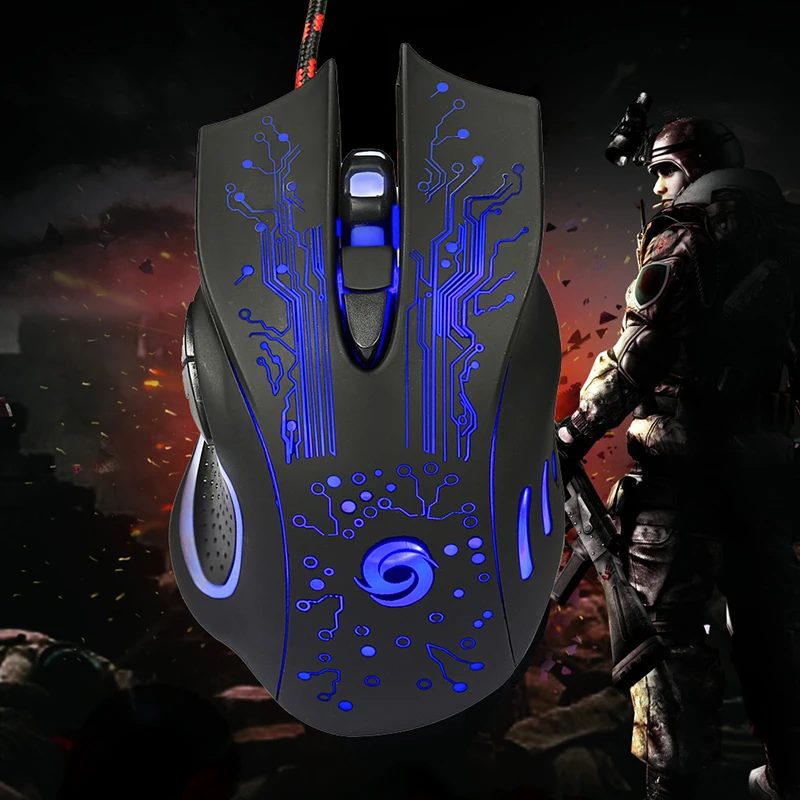 

Wired Gaming Mouse USB Optical Computer Mouse Gamer 6 Buttons Professional Game Mice For Laptop Desktop