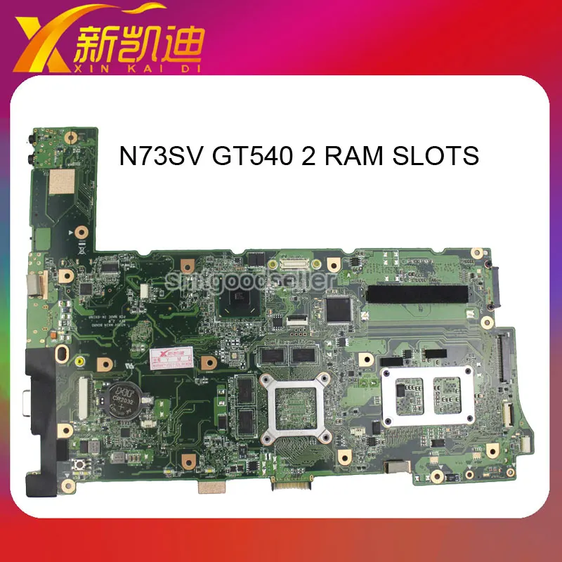 

N73SV Motherboard For Asus Graphic GT540 12P-GS-A1 1GB 2 Ram solts Rev 2.0 Tested ok