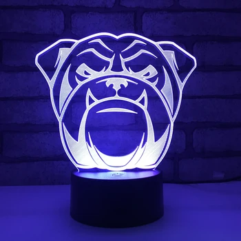 

Pug 3D LED RGB Night Light 7 Color Change Desk Light Action Figures 1819 Boys Girls Christmas Toys