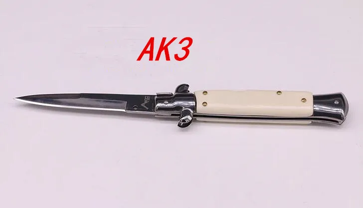 Складной нож итальянский AKC godfather 440C оболочка 58HRC Высокое качество открытый портативный складной нож походные тактические ножи - Цвет: AK3