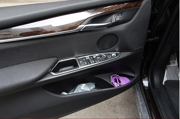 Хромированная пластина, АБС-пластик, кнопка переключения дверей и окон, накладка на панель, накладка, наклейка для BMW X5 X6 F15 F16, автомобильный Стайлинг для левостороннего автомобиля