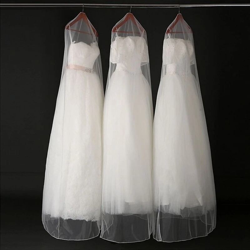 Length 180cm Transparent Wedding Dress Dust Cover Wholesale Clothing