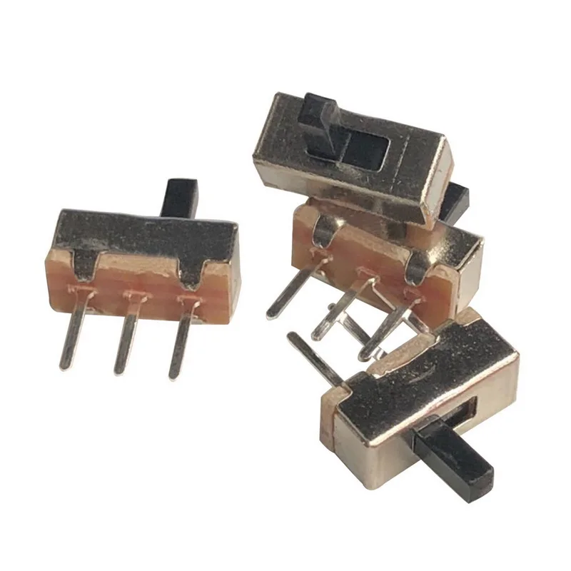 50 шт. 3 мм 4 высокая ручка 2 положения 1P2T SPDT Pin PCB панель игрушки Мини Вертикальный