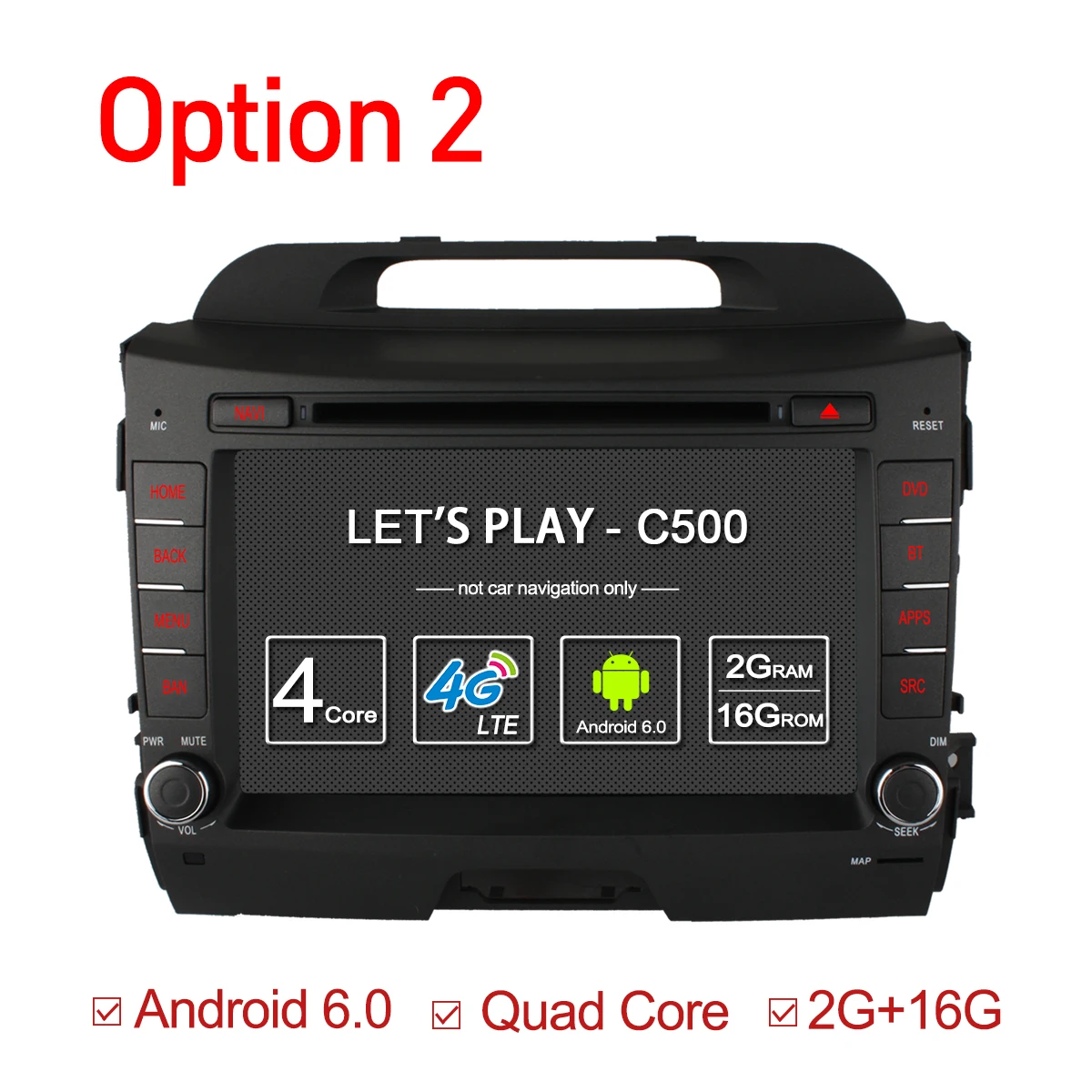 Discount Ownice C500 Android 6.0 Octa 8 Core car dvd player FOR KIA sportage r 2011 - 2015 gps navi 2 din wifi 4G 2GB RAM 32GB ROM 1