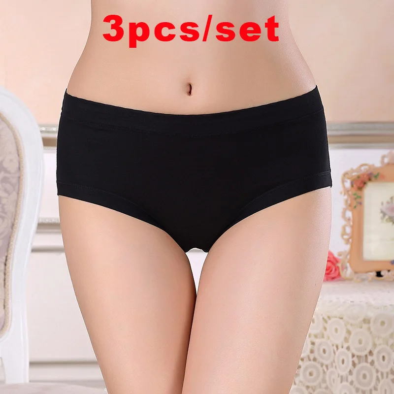 3pcs black Женское нижнее белье для менструального периода Модальные герметичные трусики костюм для продажи - Цвет: 3pcs black