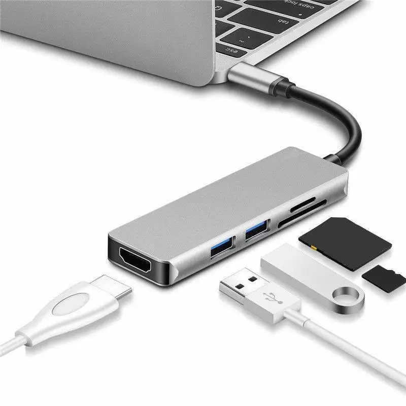 BEESCLOVER для MacBook Pro концентратор Thunderbolt 3 док-станция USB C концентратор USB C к HDMI адаптер USB C многофункциональный адаптер r19