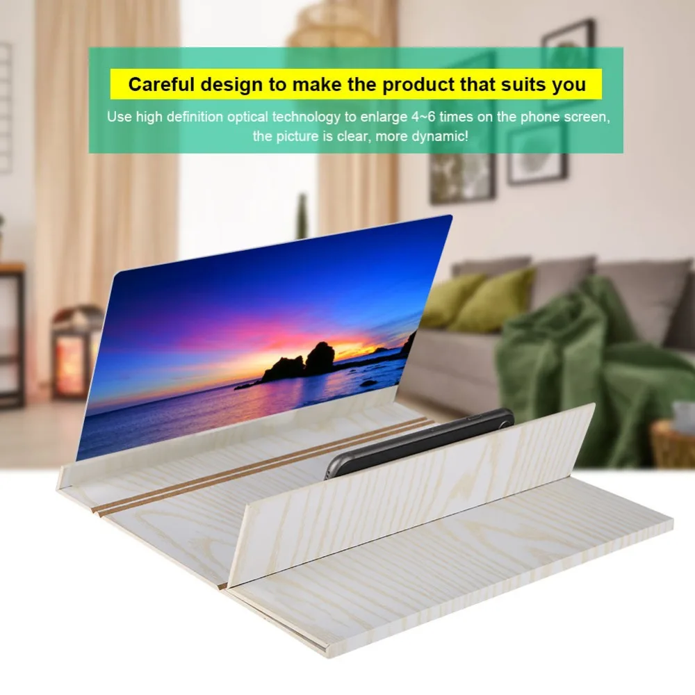 

New 12inch Mobile Phone Screen Magnifier for Video Projector Screen 3D HD Video Amplifier Folding Enlarged Expander Stand
