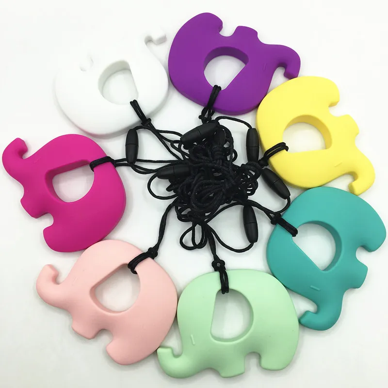 NEW Silicone Teething Necklace large elephant Teether 100 Non Toxic