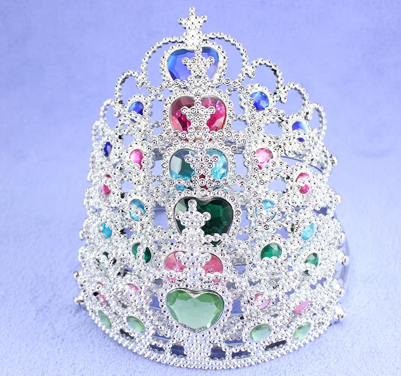 

20PCS Mix Color Environmental Resin Froze.n Princess Elsa Crown Headwear Tiaras Child Girls Birthday Gift Party Dress Up Jewelry