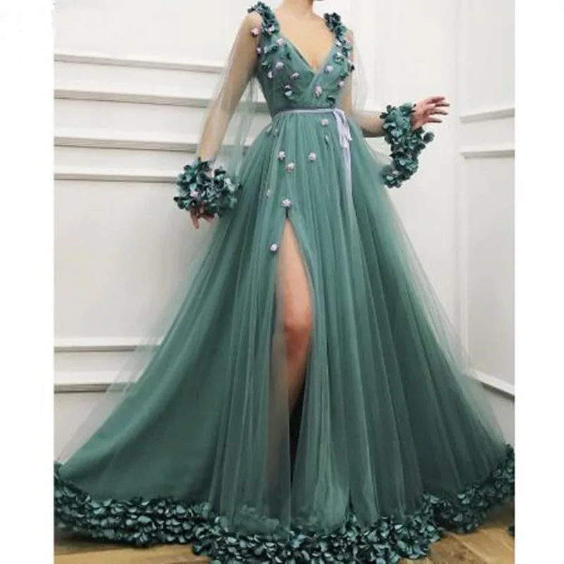 forest green formal gown