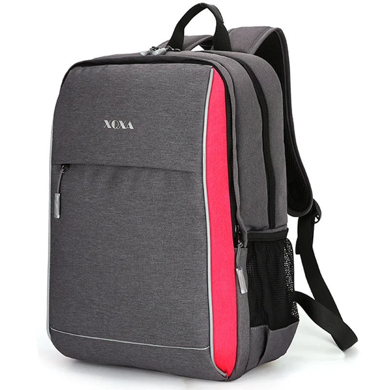 XQXA Водонепроницаемый женский рюкзак для школьников подростков передний съемный повседневный рюкзак унисекс 15 дюймов компьютерные сумки рюкзак - Цвет: A Red with Gray