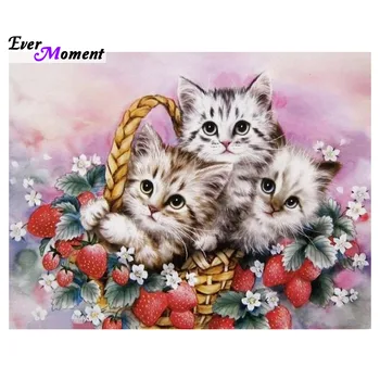 

Flower basket cats Diy Diamond Painting Embroidery Needlework Cross Stitch Wall decoration pasted painting Cat Craft ASF135