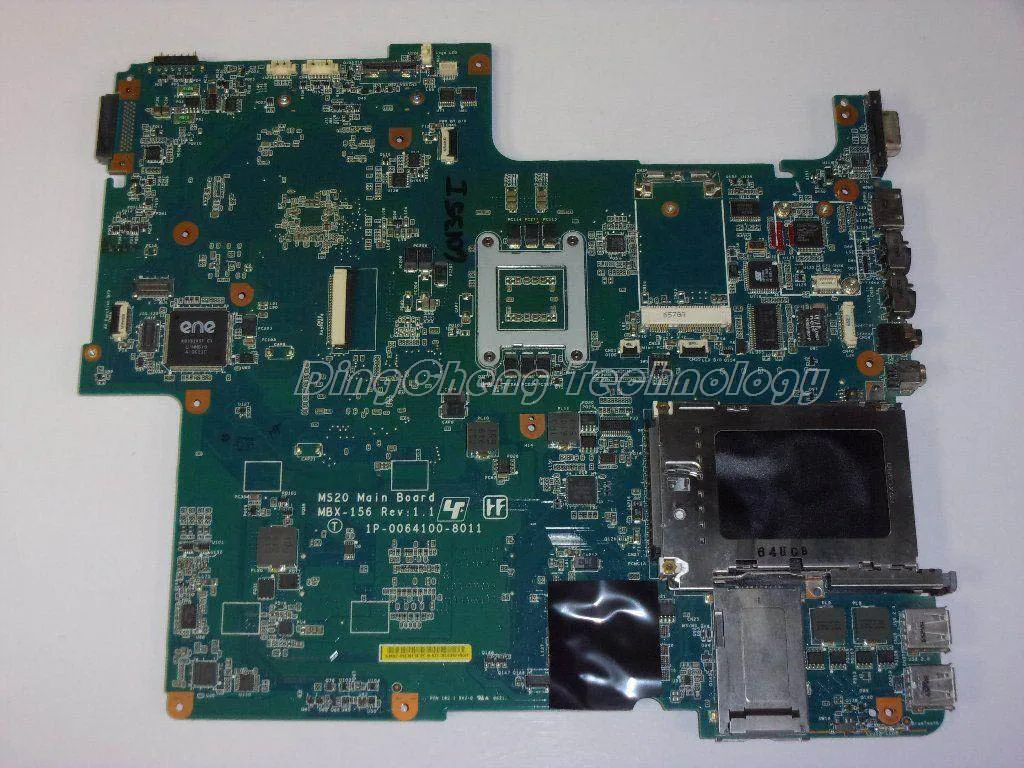 MBX 156 اللوحة لابتوب سوني MS20 MBX-156 REV: 1.1 1P-0064100-8011 ل intel cpu غير متكامل بطاقة جرافيكس
