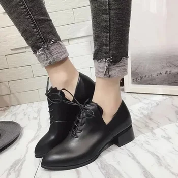 Boots children's boots autumn and winter 2018 new women's boots wild England wind students single boots thick with Martin boots