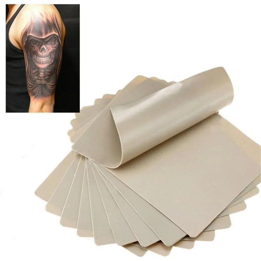 Tattoo Practice Skin HAICAR 10pcs Learn Blank Tattoo Tattooing Fake False Practice Skin 20x15cm
