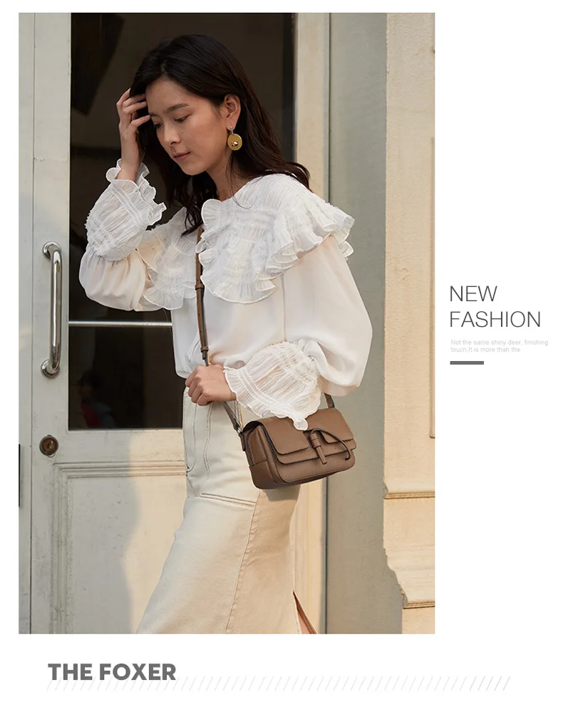 Foxer marca feminina bolsa nova moda divisão