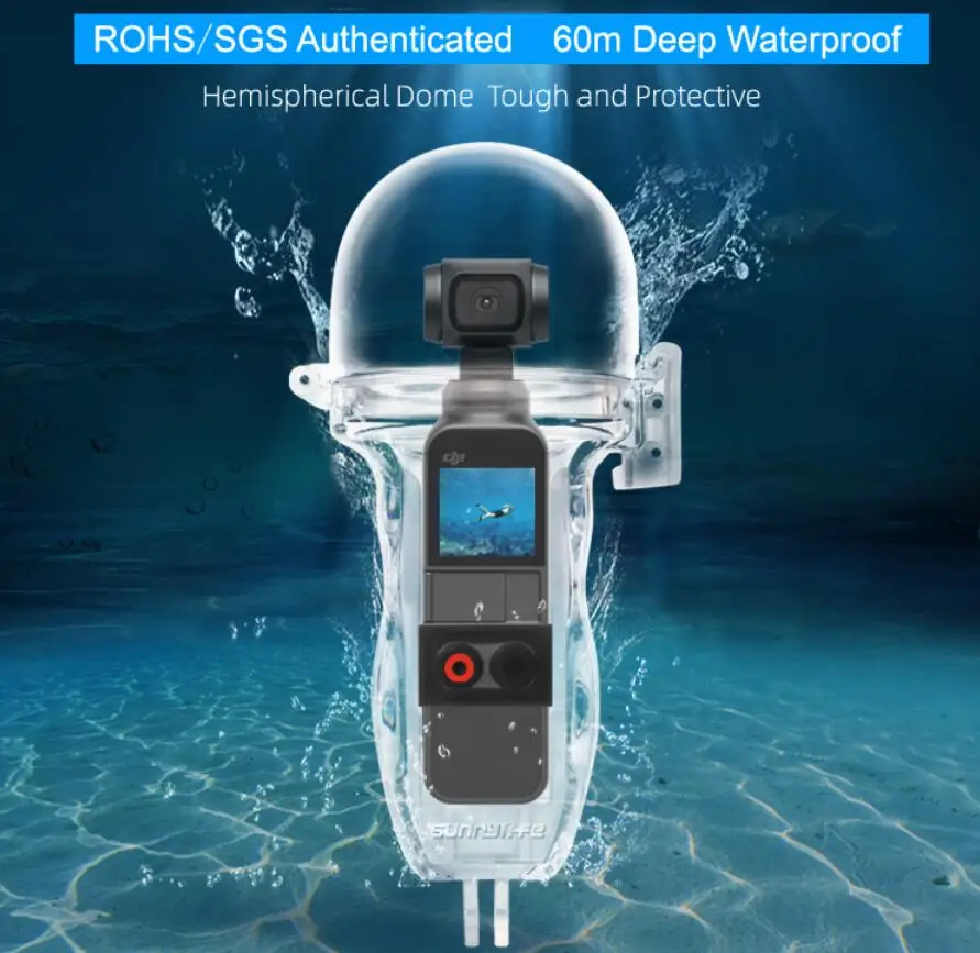 

In Stock for DJI Osmo Pocket Dive Case 60m Diving case Protective Shell Camera Waterproof House OSMO POCKET Gimbal Accessories