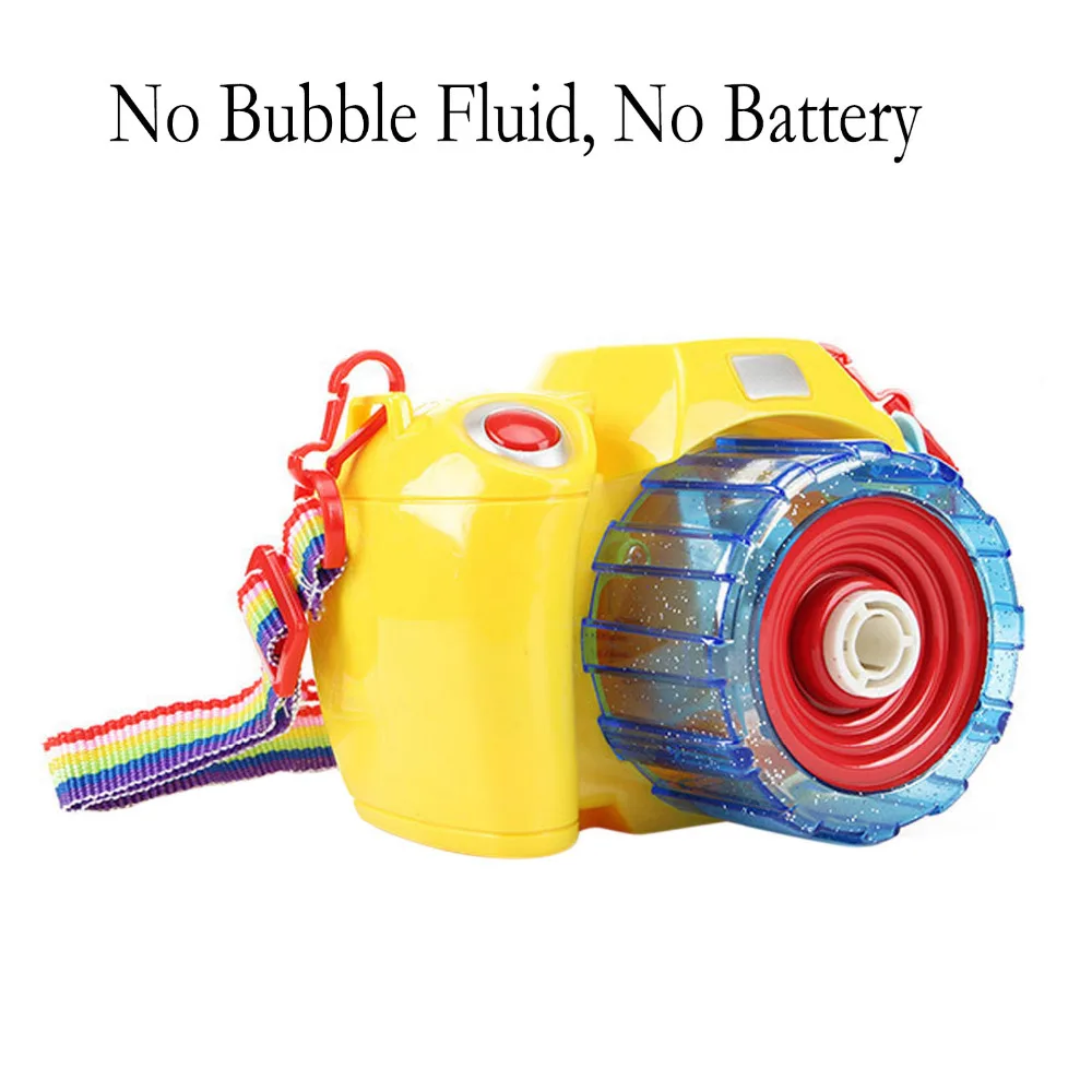 Kids Machine Electric Camera Shaped Handy Bubble Blowing Show Bubbles Toy W/ Light Music Children Day Birthday Christmas Gift