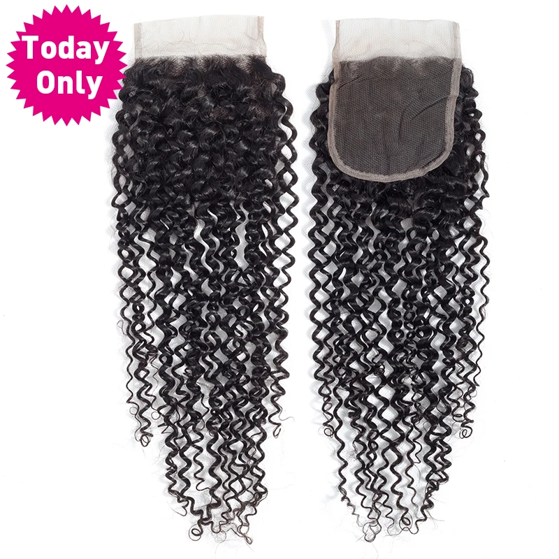 TODAY ONLY Brazilian Curly Hair Bundles With Closure Deep Curly Human Hair Bundles With Closure Brazilian Hair Weave Bundles