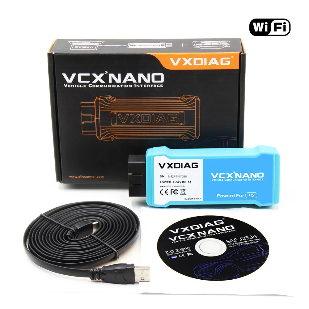 VXDIAG VCX NANO для Tis techstem V14.00.018 для JLR SDD V158 ODIS V5.1.5 OBD OBD2 автомобильный диагностический инструмент OBD2 wifi автоматический сканер - Цвет: WIFI For Tis