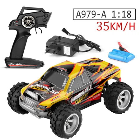 Список игрушек с дистанционным управлением автомобиля 70 км/ч 1/18 4WD A979-B A979 2,4 г Радиоуправляемый автомобиль багги высокая скорость внедорожных RTR RC игрушки против wltoys 12428