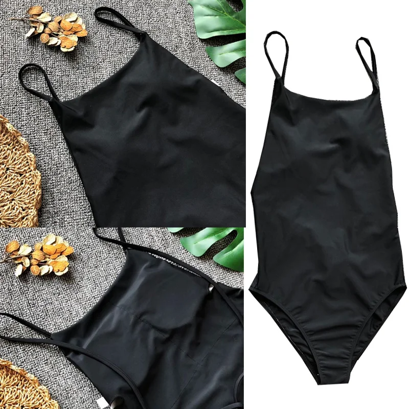 Сексуальная цельная одежда для плавания женские новые купальные костюмы с высоким воротом черные монокини с высокими вырезами купальный костюм закрытый купальник с открытой спиной