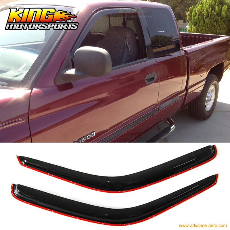 In-Channel Rain//Wind Vent Shade Deflector Window Visor 2P For 94-01 02 Dodge Ram