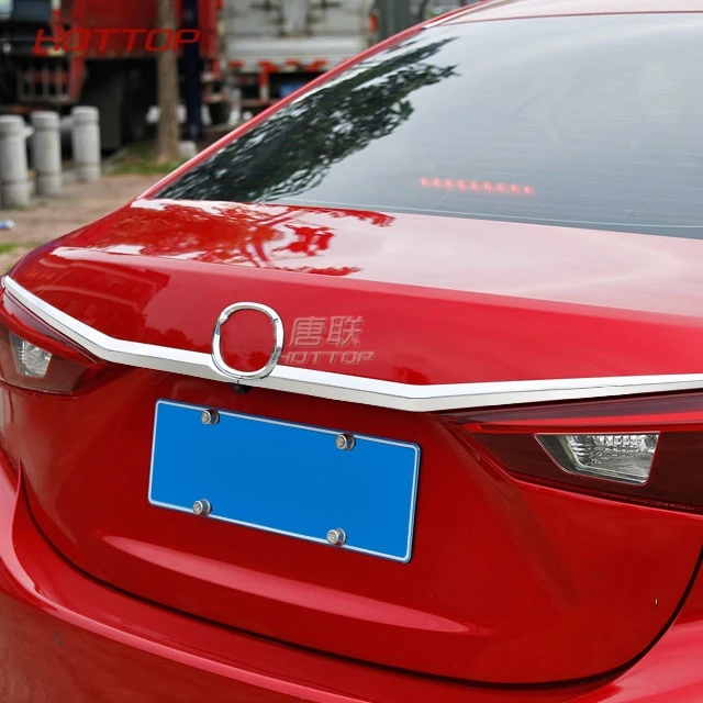 Для Mazda 3 Axela Седан 4dr 2014 2015 2016 2017 Хром Задняя Крышка багажника отделка двери