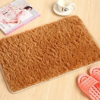 

Bedroom carpet New gold velvet carpet solid color carpet door absorbent pad bedroom super soft plush pad 3