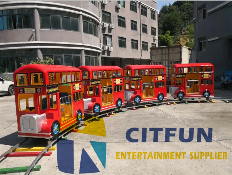 

High Quality Red London Bus Amusement Park Electric train for sale with CE certificate HC-004C