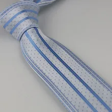 Галстуки мужские s обтягивающие синие/серебряные полосатые границы микрофибры шейный платок, тонкий галстук 6 см Модный тонкий галстук мужские платья рубашки Свадебные Gravatas