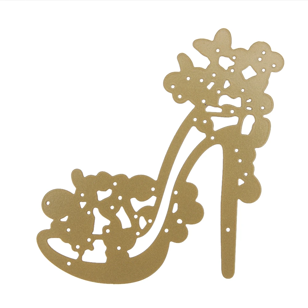 Туфли на высоком каблуке резные штампы Скрапбукинг металлические Трафарет DIY