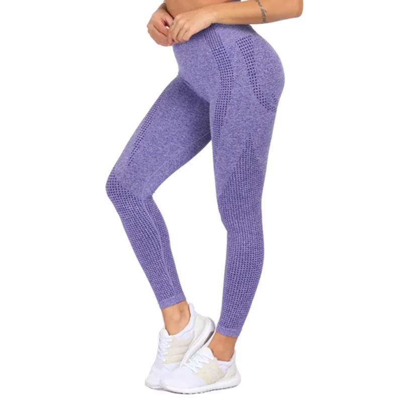 Skup Rozciągliwe Vital bezszwowe legginsy kobiety kontrola brzucha siłownia Legging sportowe legginsy sportowe wysokiej zwężone Dot bezszwowe spodnie jogi