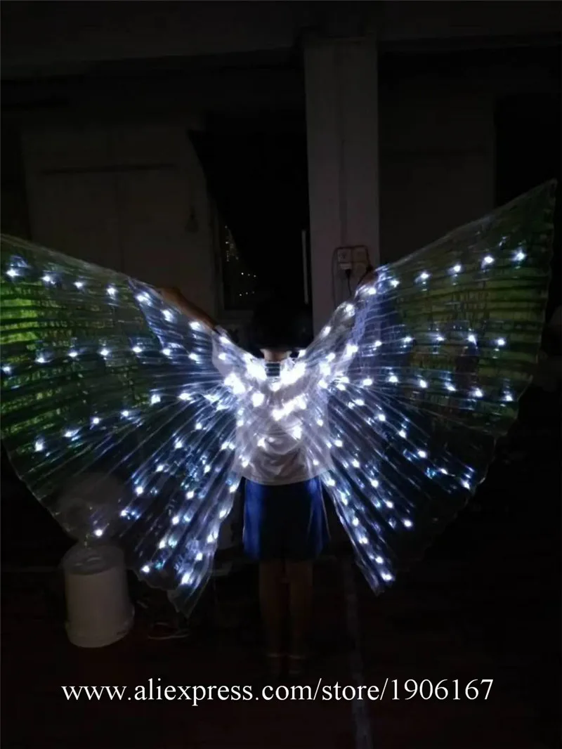 New Design Colorful Led Luminous Party Evening Dress LED Light Up ISIS Wings Flashing Stage Performance Clothes Ballroom Costume02