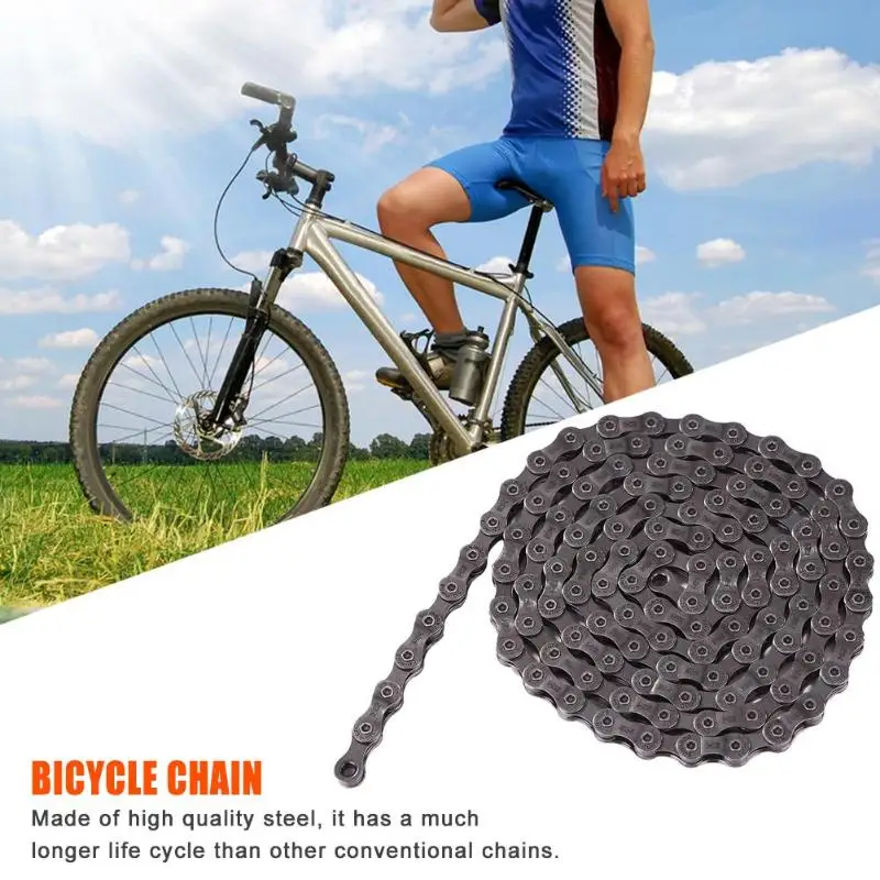 

9/27 Speed Mountain Bike Chain Hybrid Anti-rust 116 Links Freewheel Shifting Chain for MTB Bicycle Chain 210x65x10mm