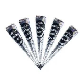 

Henna Tattoo Cream Hand-painted Cream Concealer Waterproof Tattoo Set 5Pcs Black Tattoo Cream 20Pcs Tattoo Templates