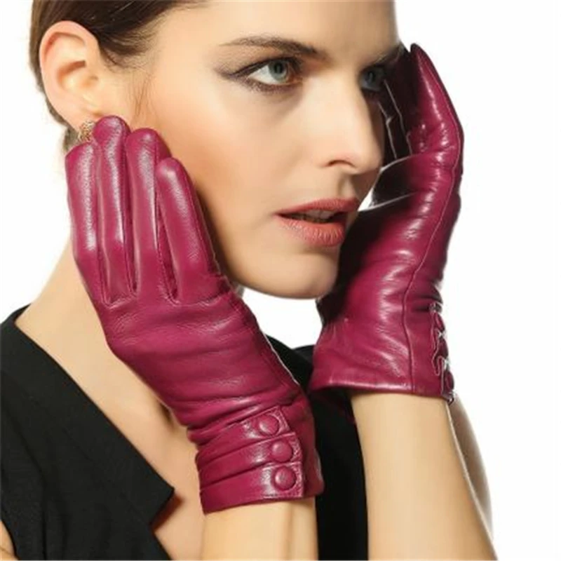 2019 NEW Women's Genuine Leather Gloves Female Fingers Touchscreen Warm Cashmere Lined Sheepskin Touch Gloves L003NR1-1 2019 NEW Women's Genuine Leather Gloves Female Fingers Touchscreen Warm Cashmere Lined Sheepskin Touch Gloves L003NR1-1