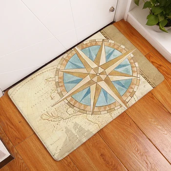 

New Anti-Slip Carpets Sea Shells Print Mats Bathroom Floor Kitchen Rugs 40x60or50x80cm