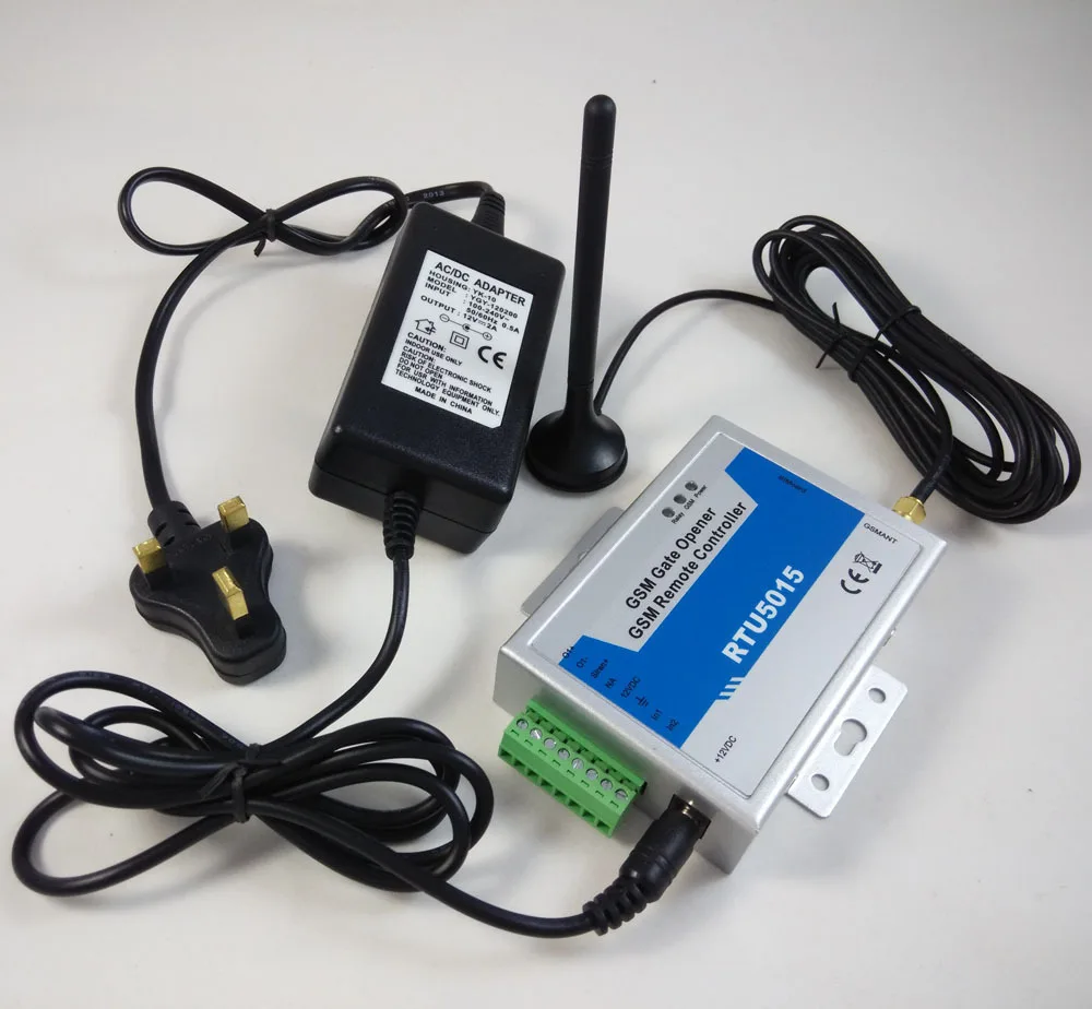 Free Fast shipping with express delivery GSM gate opener (RTU5015 Including the DC12V/2A power adapter )